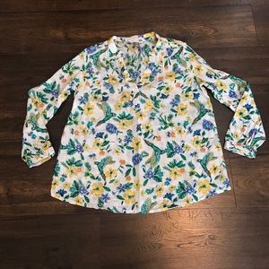 Old Navy Birds of Paradise Tunic Shirt